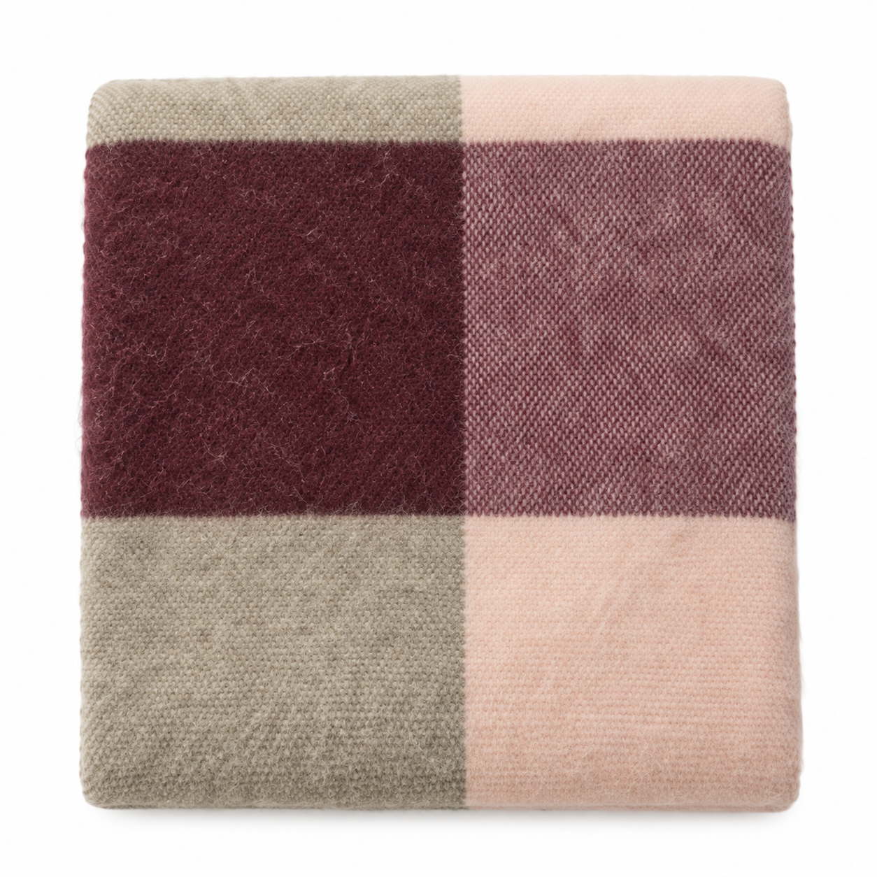 Magda uldtæppe - Bordeaux Rosa
